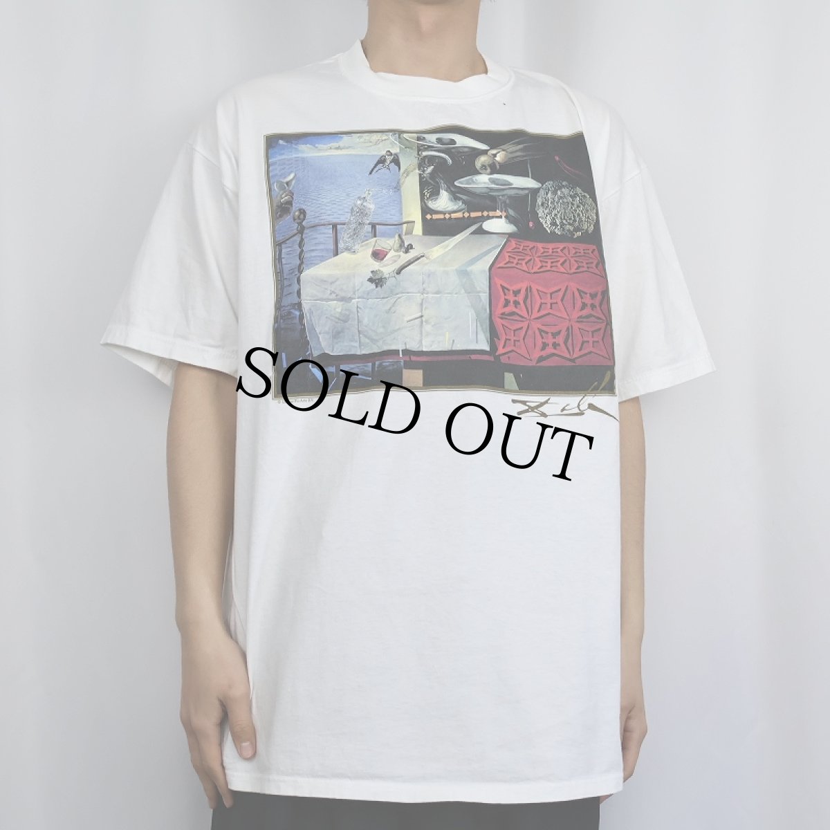 画像2: 90's SALVADOR DALI USA製 "Living Still Life" アートプリントTシャツ DEADSTOCK XL (2)