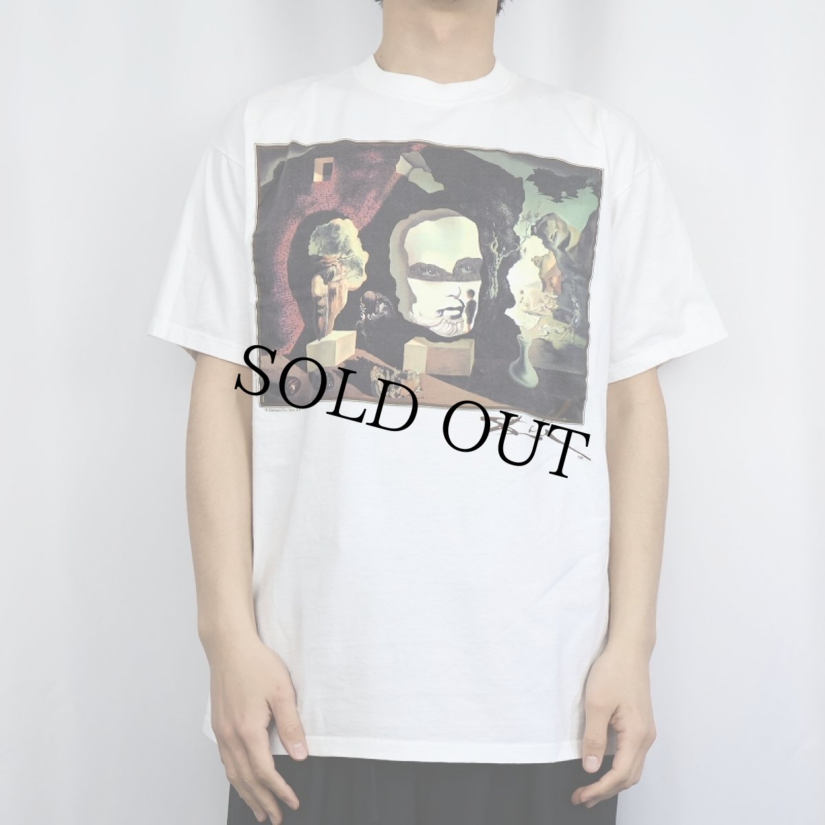画像2: 90's SALVADOR DALI USA製 "Old age, adolescence, infancy" アートプリントTシャツ DEADSTOCK L (2)