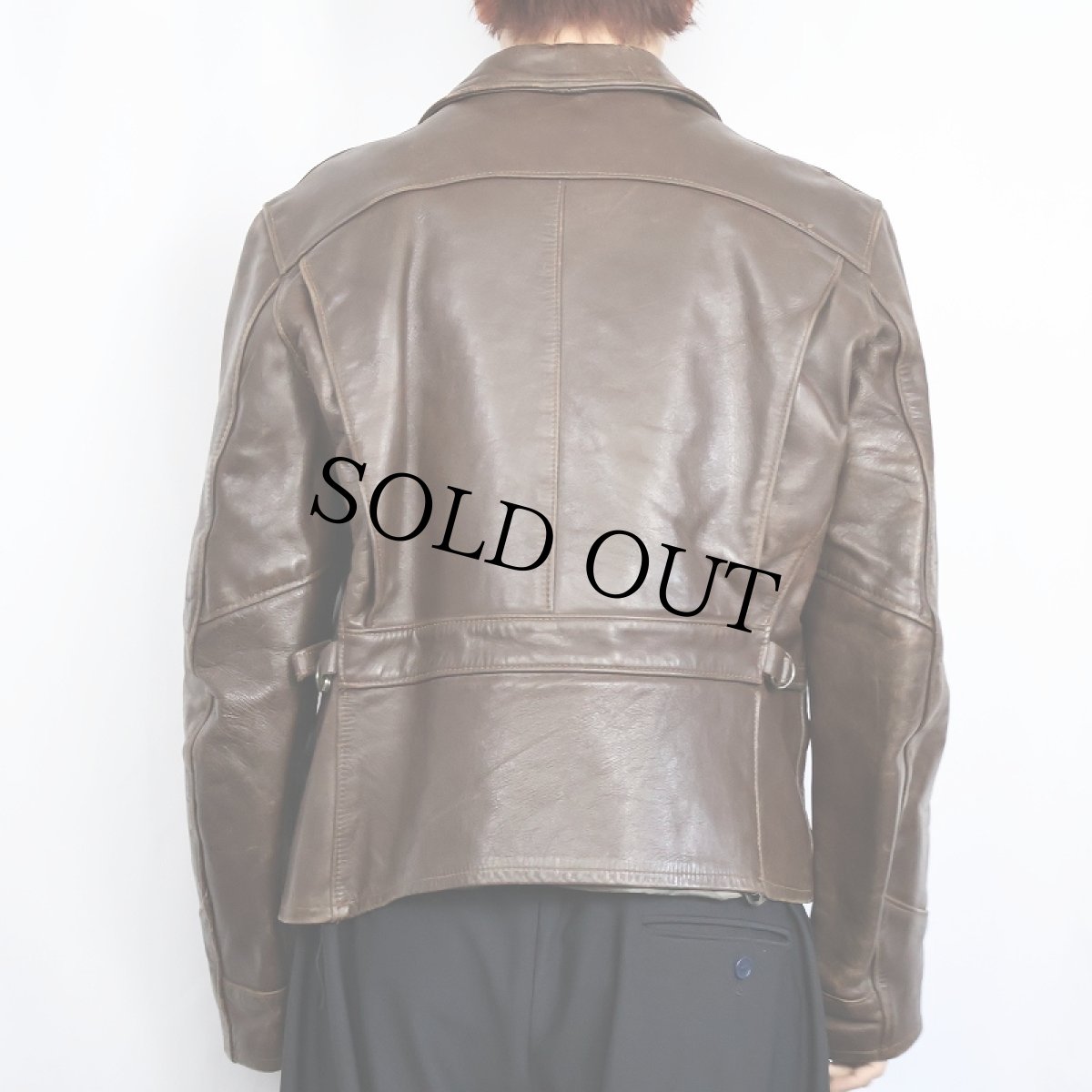 画像3: 50's Genuine American Dポケ ホースハイド ダブルライダースジャケット (3)