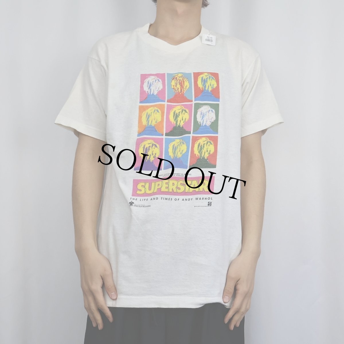 画像2: 90's Andy Warhol "SUPERSTAR" アートプリントTシャツ XL (2)
