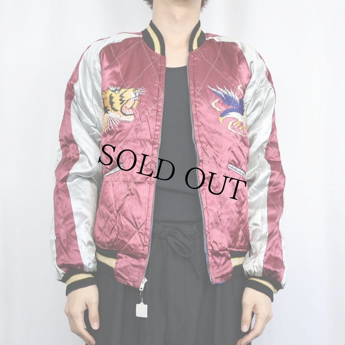 画像7: 50's Japan 龍×富士山 サテンスカジャン (7)