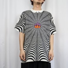 画像2: 90's マッシュルーム サイケデリック 大判プリントTシャツ XL (2)