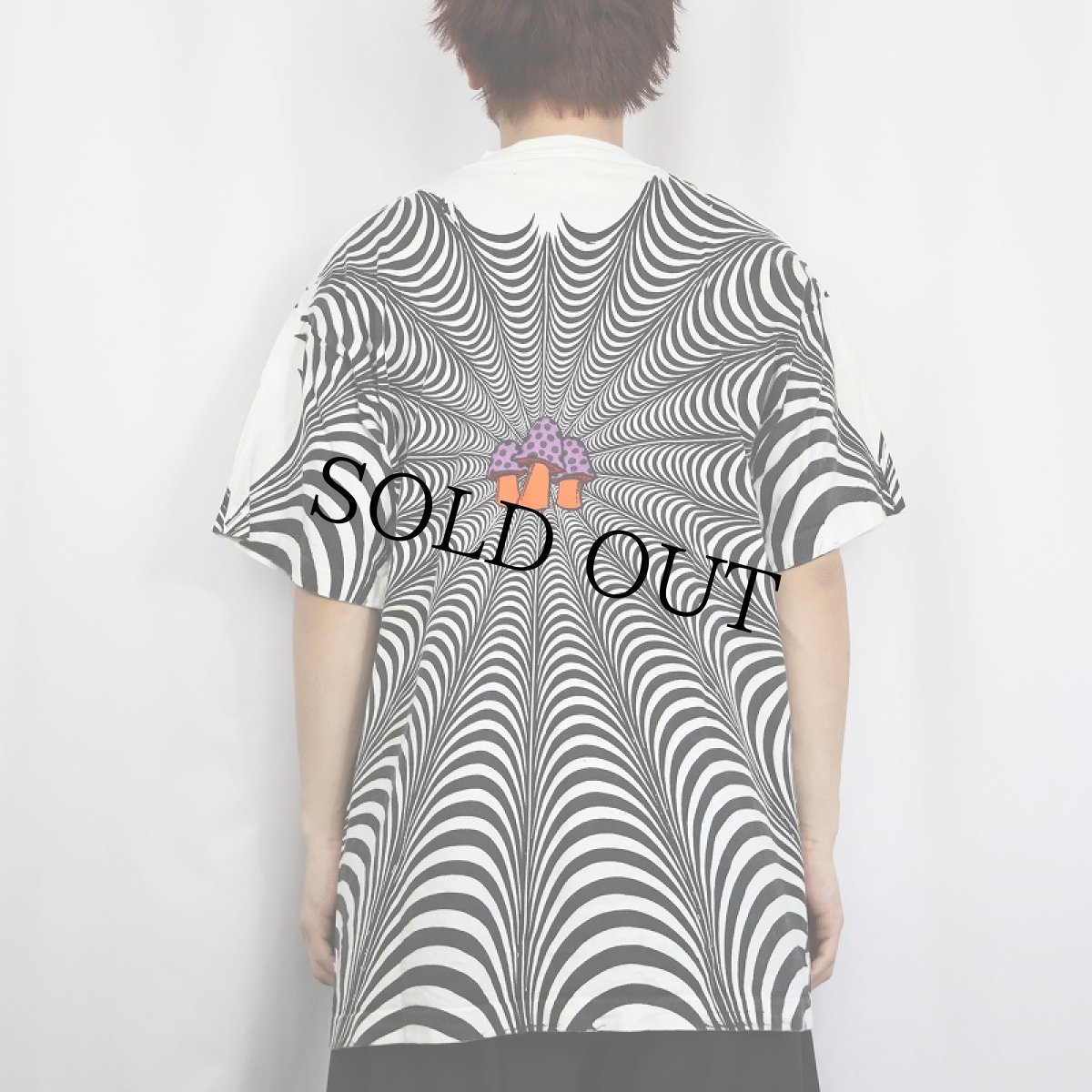 画像3: 90's マッシュルーム サイケデリック 大判プリントTシャツ XL (3)