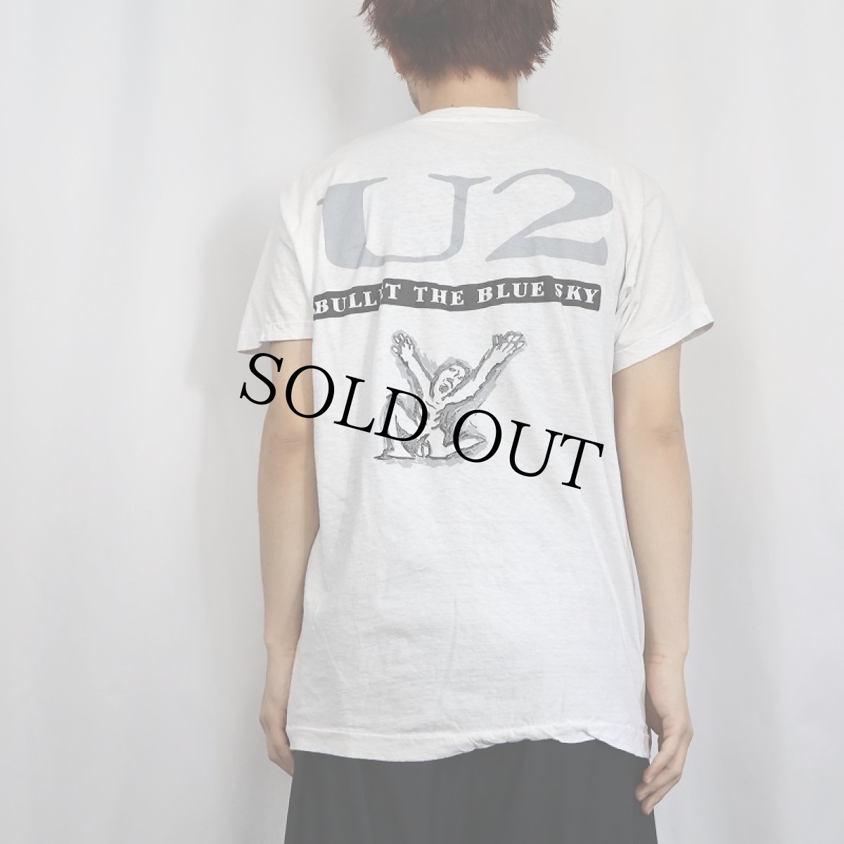 画像4: 80's U2 USA製 "BULLET THE BLUE SKY" ロックバンドプリントTシャツ XL (4)