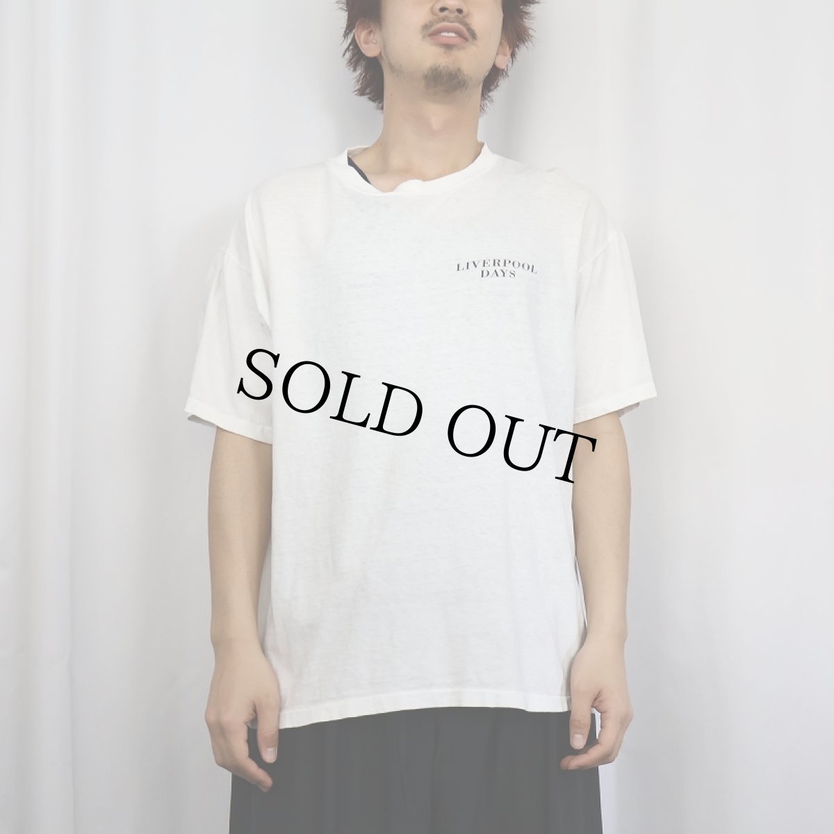 画像2: THE BEATLES "LIVEPOOL DAYS" ASTRID KIRCHHERR & MAX SCHELER ロックバンド フォトプリントTシャツ L (2)