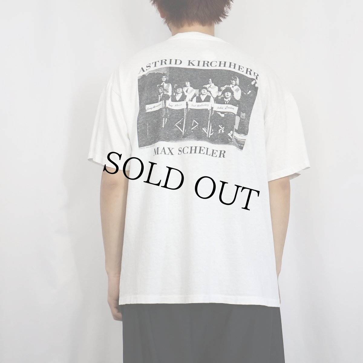 画像3: THE BEATLES "LIVEPOOL DAYS" ASTRID KIRCHHERR & MAX SCHELER ロックバンド フォトプリントTシャツ L (3)