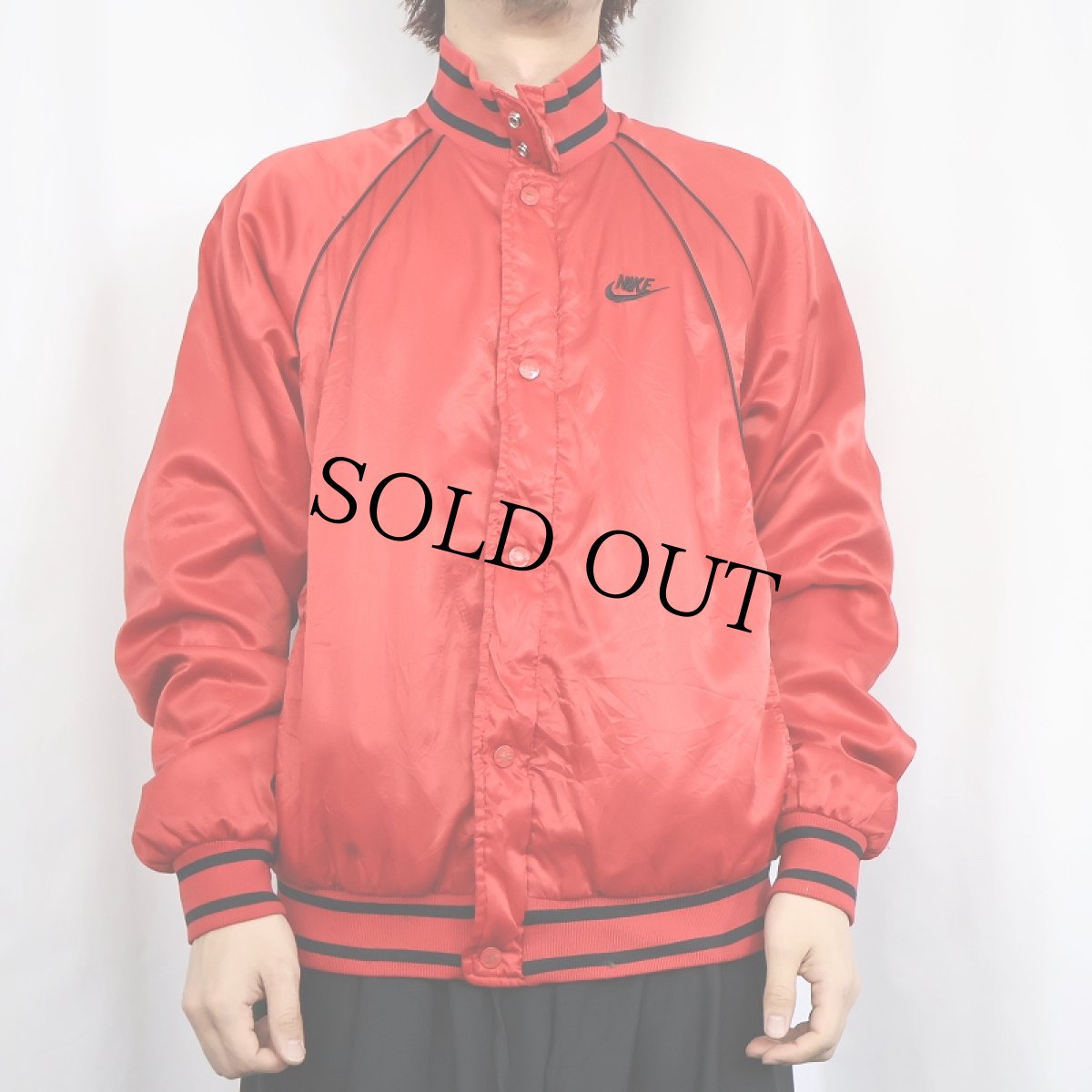 画像3: 80's NIKE 紺タグ "AIR JORDAN” ウィングロゴ 中綿入り ナイロンジャケット L (3)