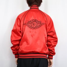 画像4: 80's NIKE 紺タグ "AIR JORDAN” ウィングロゴ 中綿入り ナイロンジャケット L (4)