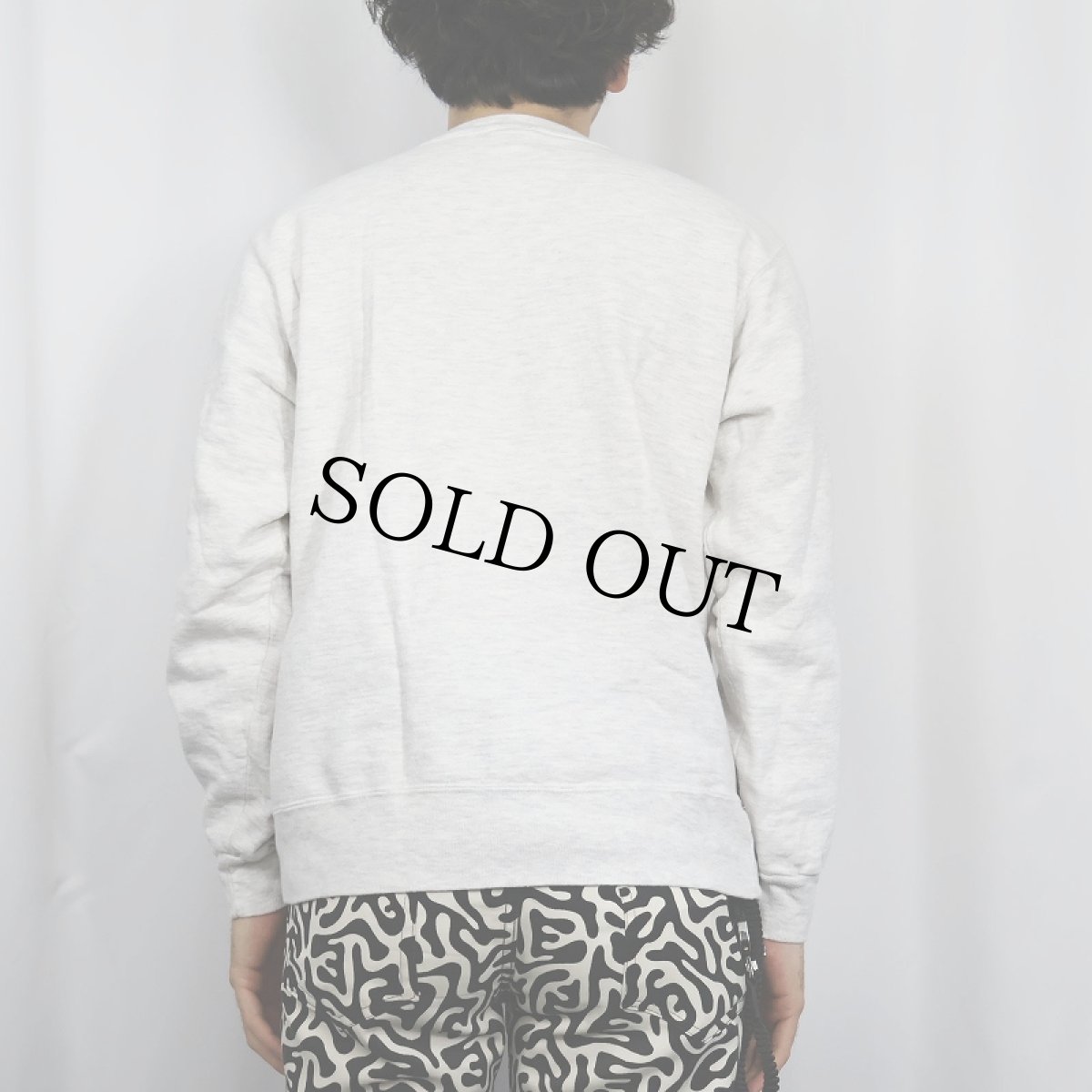 画像3: 90's Champion USA製 ロゴ刺繍 前Vスウェット L (3)