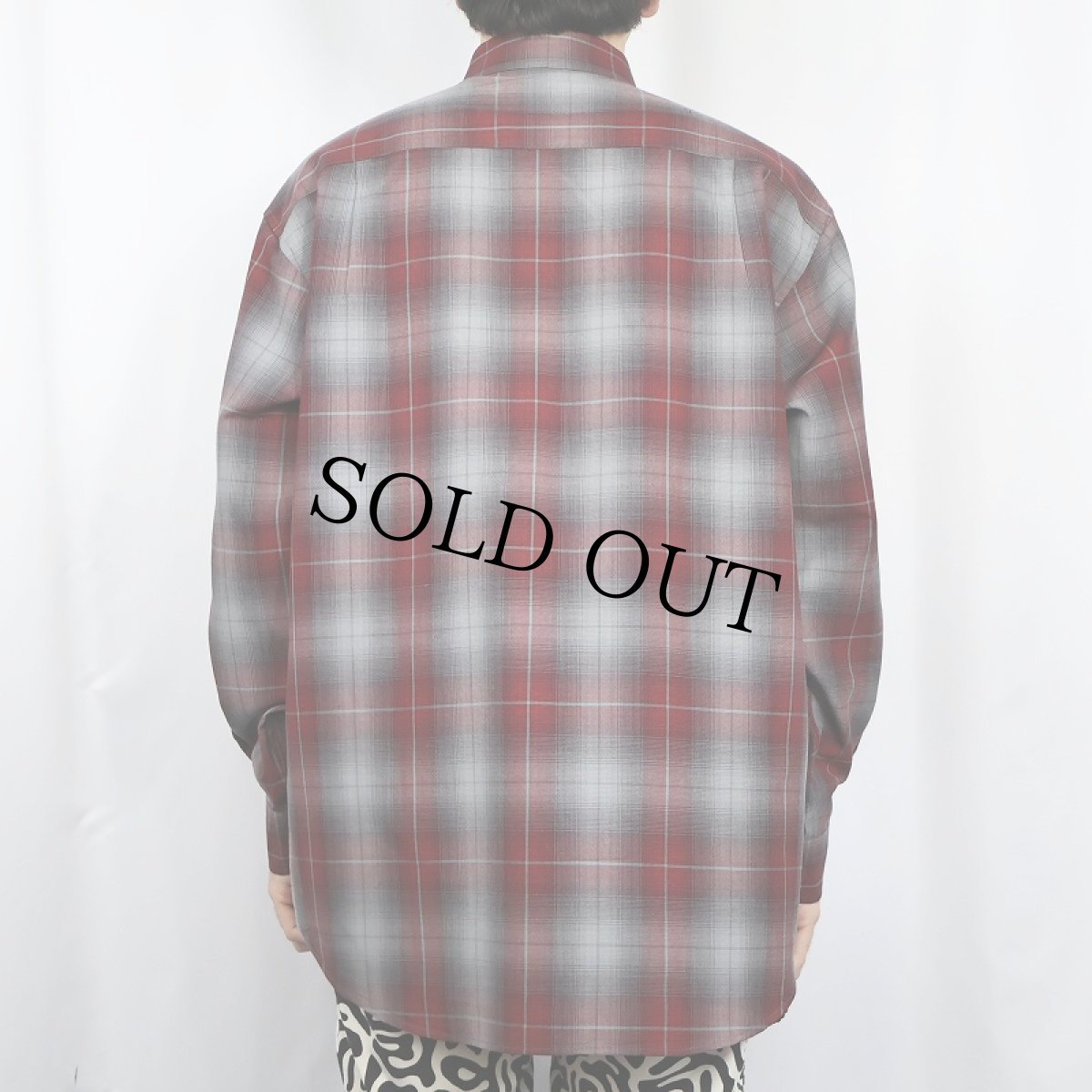 画像3: PENDLETON オンブレーチェック柄 ウールボタンダウンシャツ L (3)