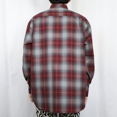 画像3: PENDLETON オンブレーチェック柄 ウールボタンダウンシャツ L (3)