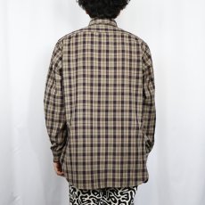画像3: 80's PENDLETON USA製 チェック柄 ウールボタンダウンシャツ L (3)