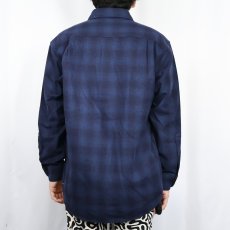 画像3: 90's PENDLETON チェック柄 ウールシャツ M (3)
