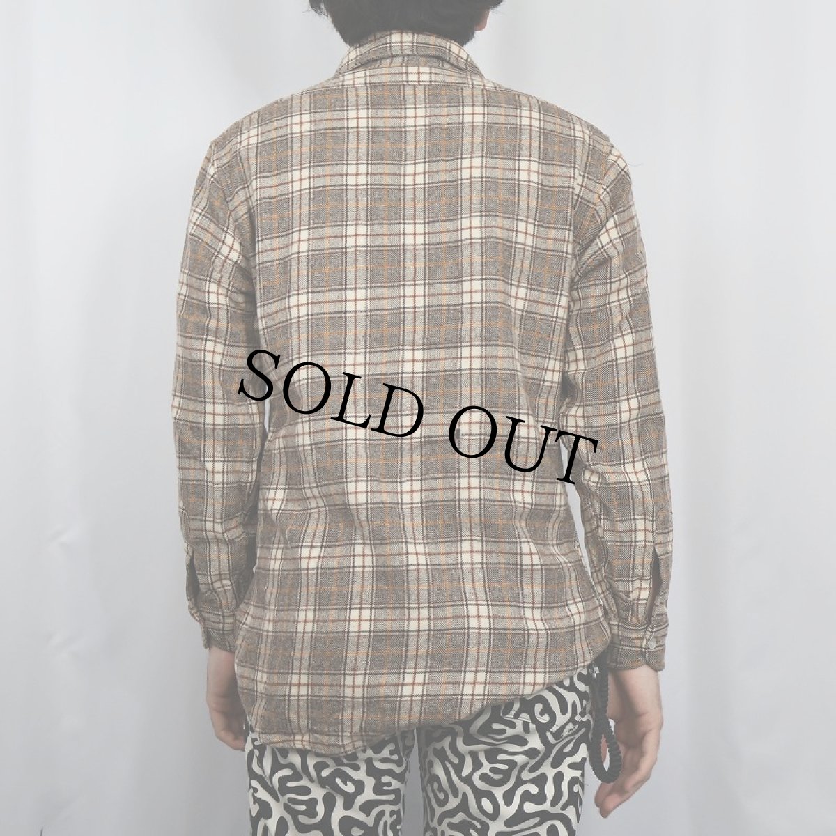 画像3: 70's PENDLETON USA製 チェック柄 ウールシャツ M (3)