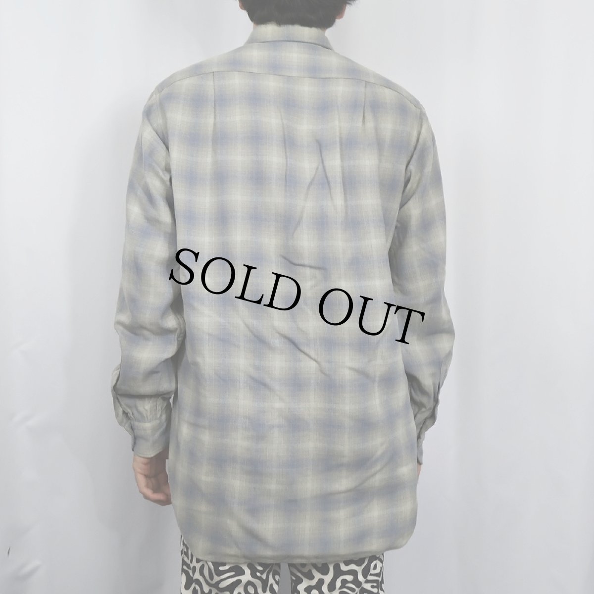 画像3: 50's PENDLETON オンブレーチェック柄 ウールシャツ 15 1/2 (3)