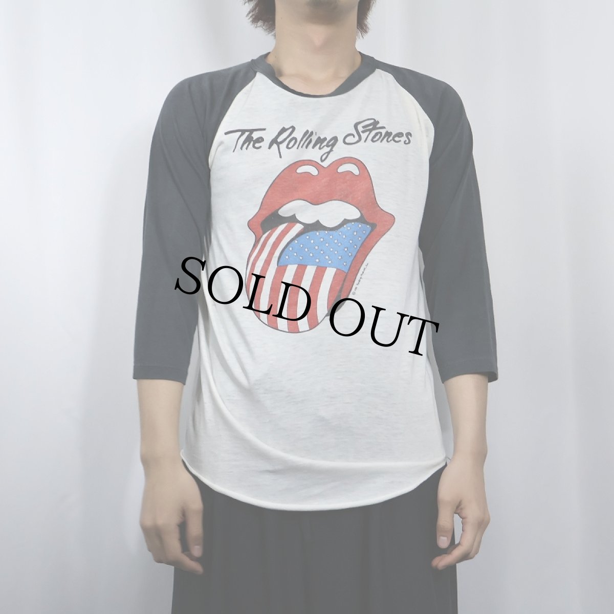 画像3: 1981 The Rolling Stones ロックバンドラグランTシャツ L (3)