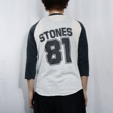 画像4: 1981 The Rolling Stones ロックバンドラグランTシャツ L (4)