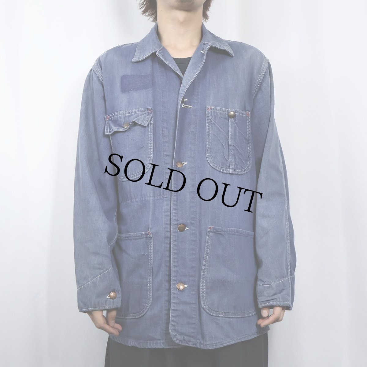 画像4: 70's MONTGOMERY WARD デニムカバーオール SIZE38 (4)