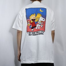 画像3: 90's USA製 "I get home with a little help from my friends" キャラクタープリントTシャツ XL (3)