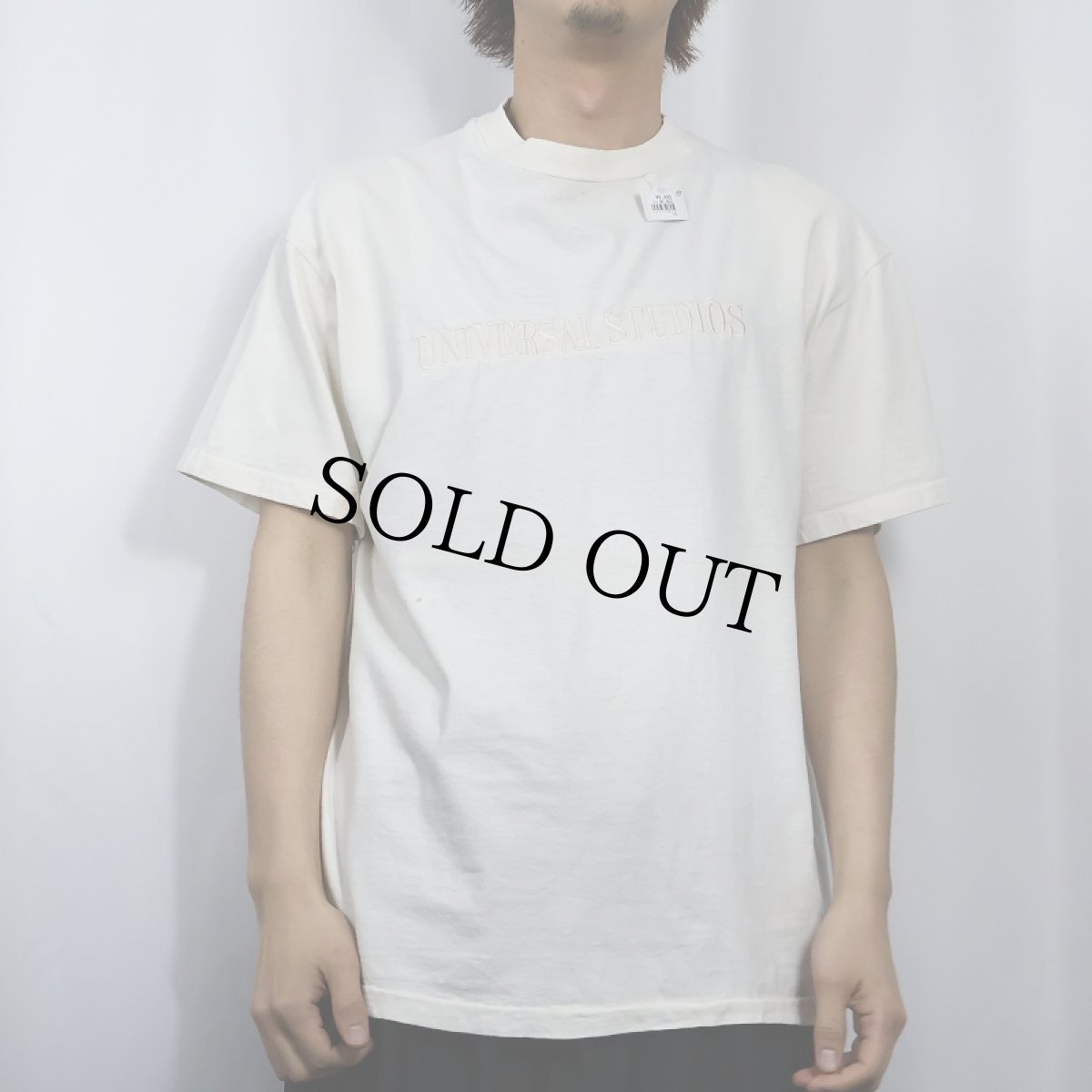 画像2: 90's UNIVERSAL STUDIOS USA製 ロゴ刺繍Tシャツ L (2)