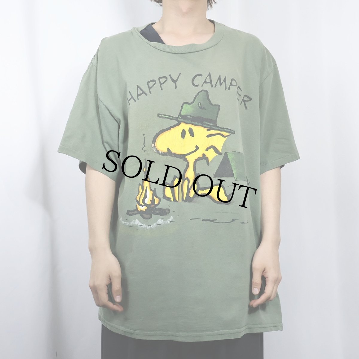 画像2: 90's PEANUTS USA製 "WOODSTOCK" キャラクタープリントTシャツ XL (2)