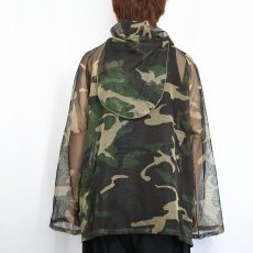 画像3: 90's USA製 カモ柄 モスキートパーカー L (3)