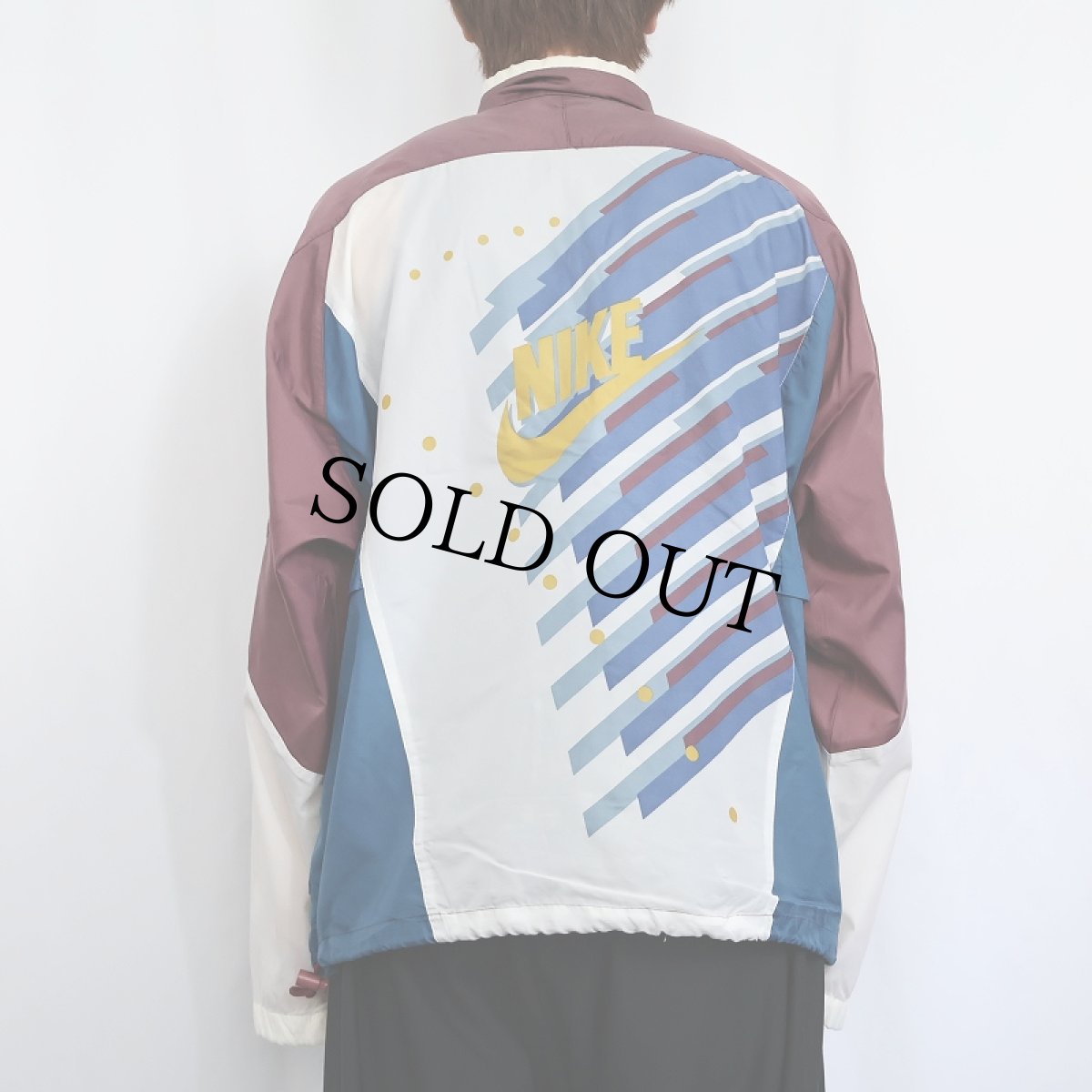 画像4: 90's NIKE 銀タグ 切り替えデザイン ナイロンジップジャケット L (4)
