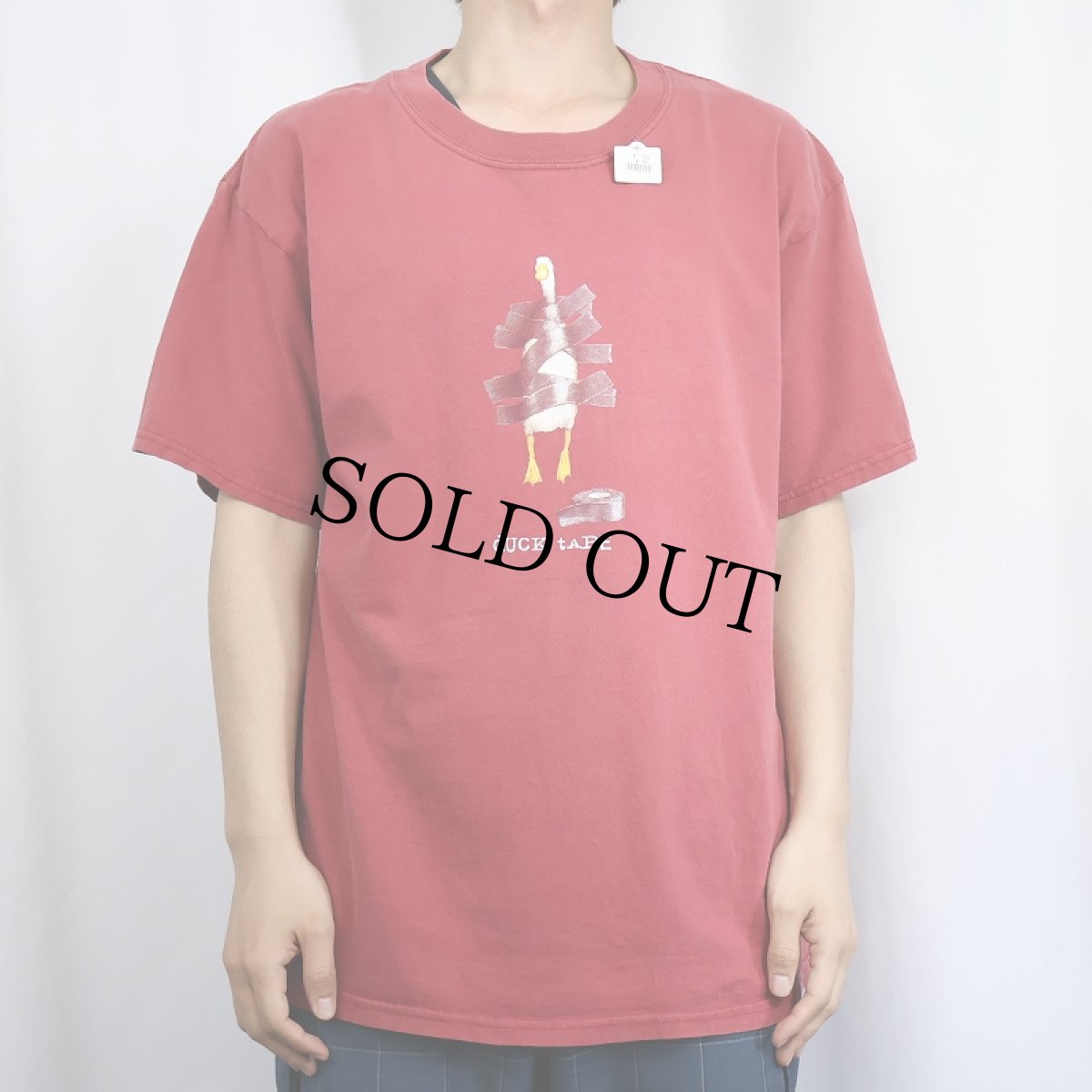 画像2: 2000's Will Bullas "duck tape" アヒル アートプリントTシャツ L (2)