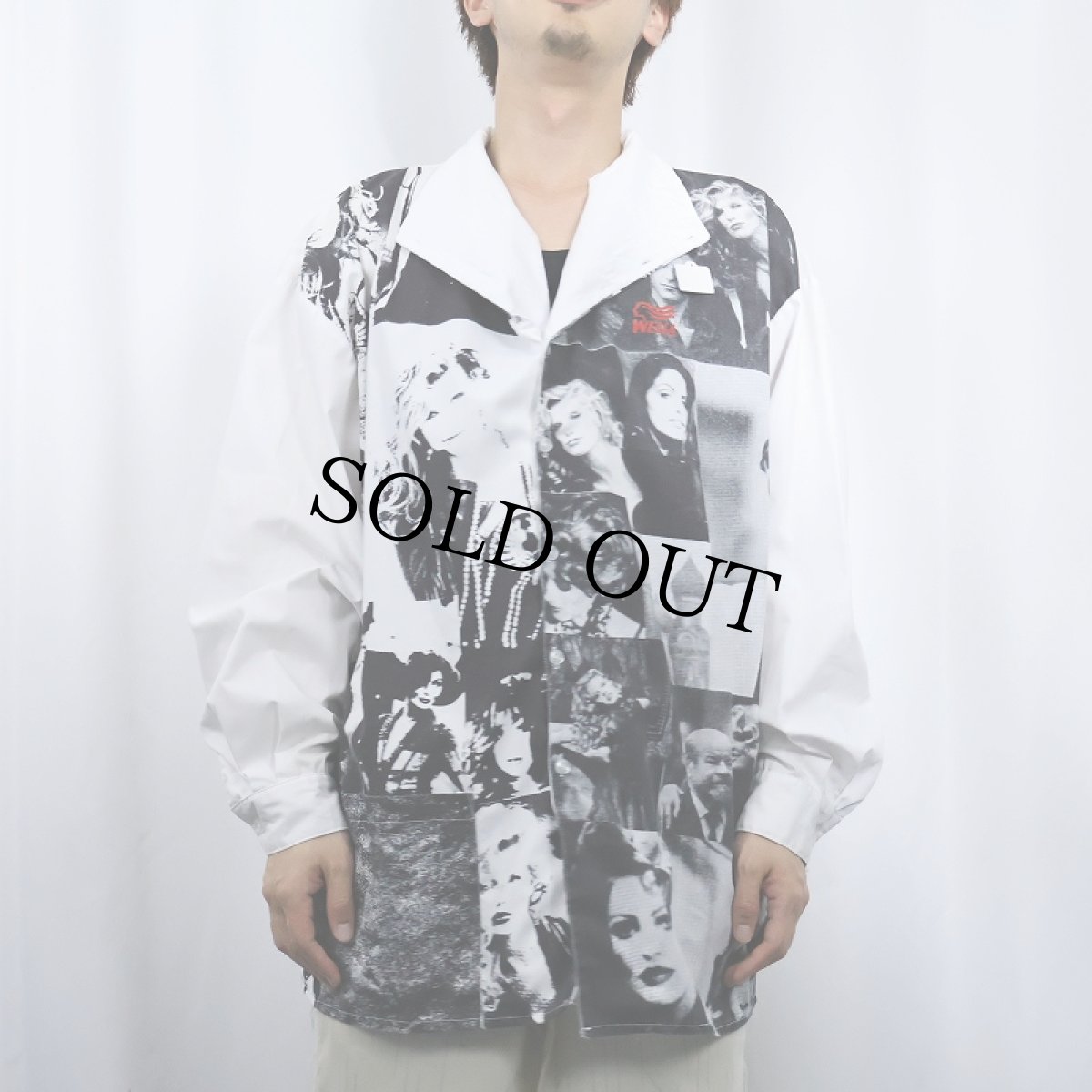 画像2: 80〜90's WELLA フォトプリント コットンシャツ (2)