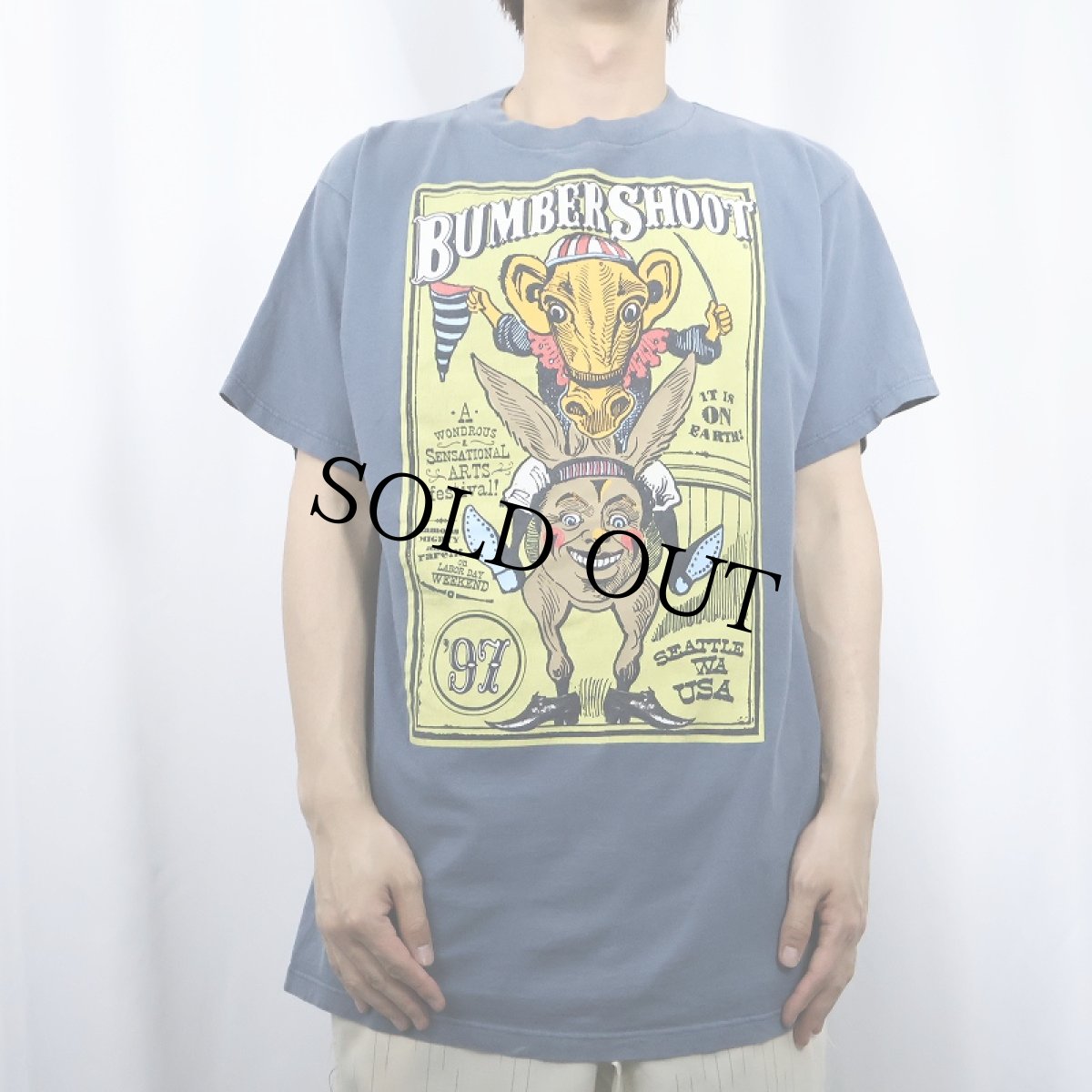 画像2: 【SALE】90's BUMBER SHOOT ミュージック＆アートフェスティバル プリントTシャツ L (2)
