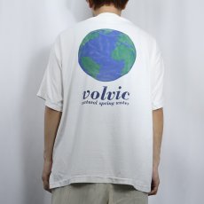 画像4: 90's VOLVIC "cill" 飲料水メーカー ロゴプリントTシャツ (4)