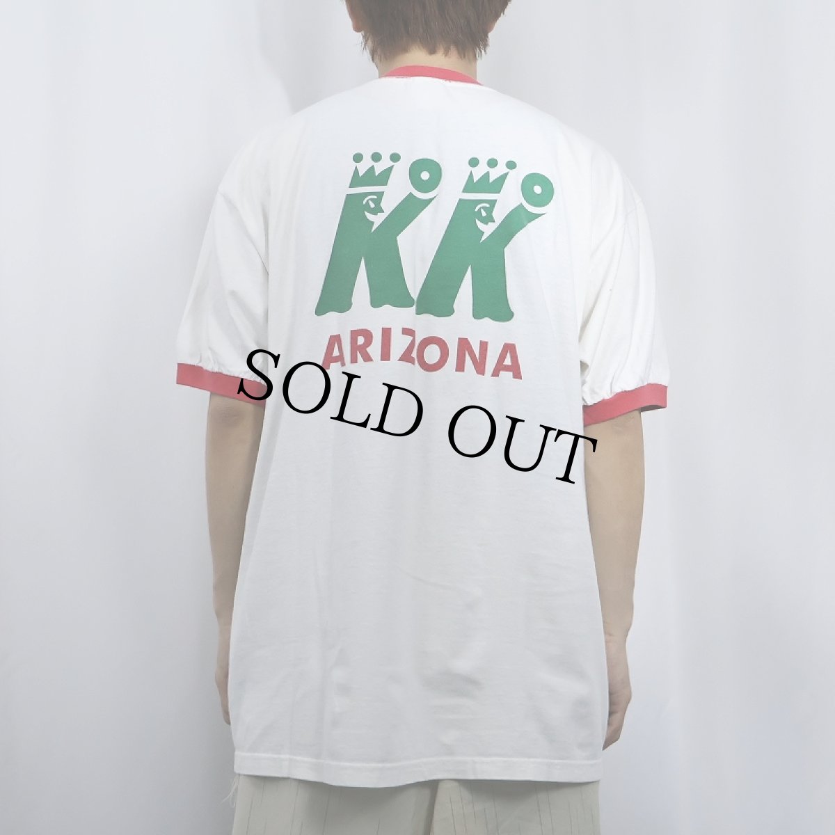 画像3: Krispy Kreme Doughnuts ドーナツショップ プリント リンガーTシャツ XL (3)