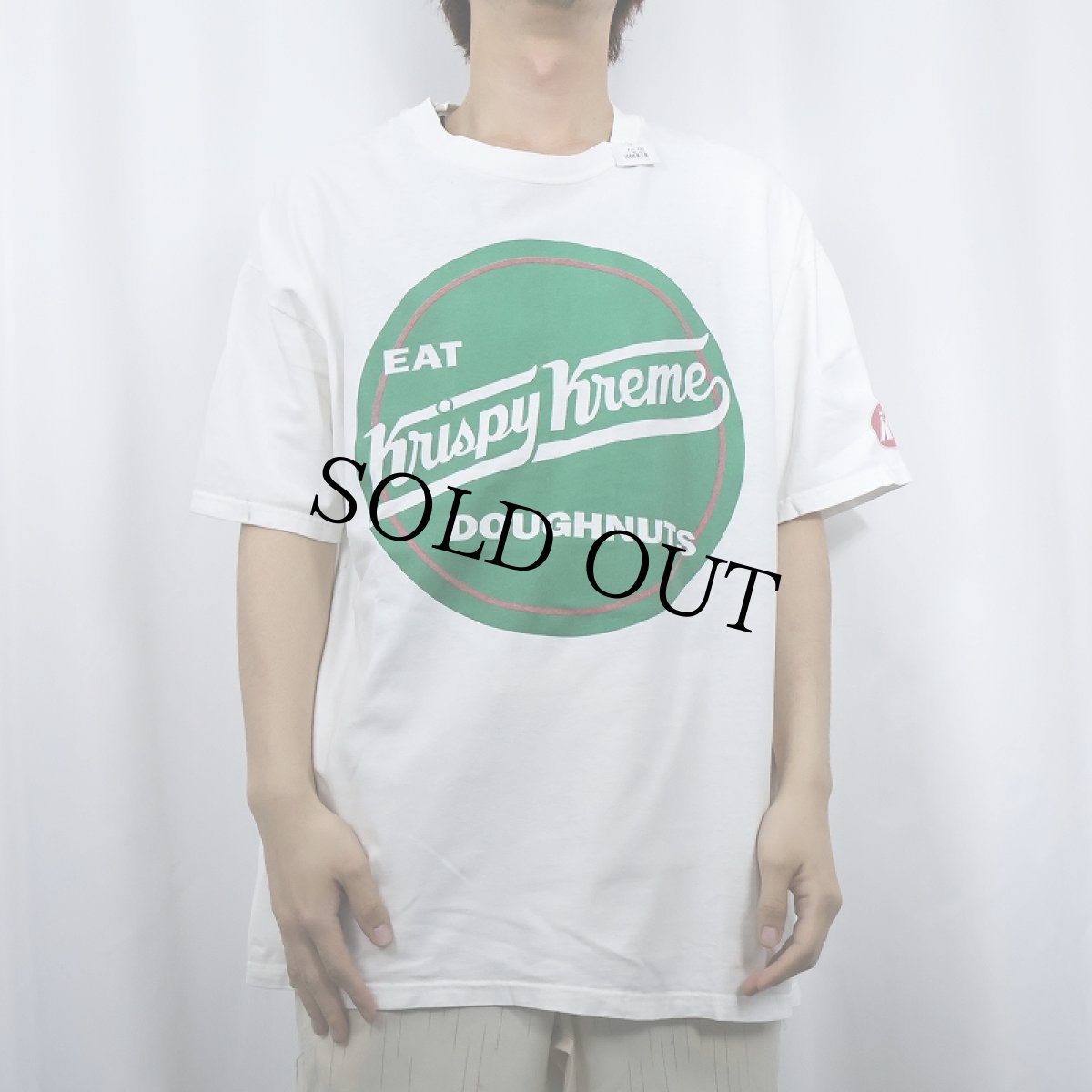 画像2: Krispy Kreme Doughnuts ドーナツショップ ロゴプリントTシャツ XL (2)