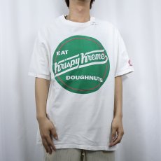 画像2: Krispy Kreme Doughnuts ドーナツショップ ロゴプリントTシャツ XL (2)
