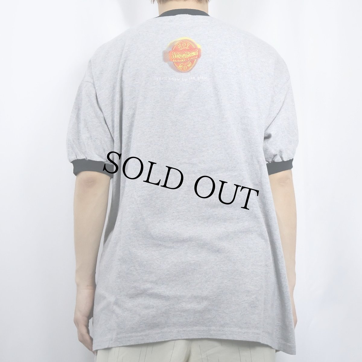 画像3: Krispy Kreme Doughnuts ドーナツショップ プリント リンガーTシャツ XL (3)