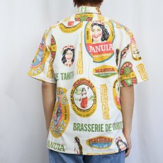 画像3: 60〜70's Otaheite ビール柄 コットンアロハシャツ (3)