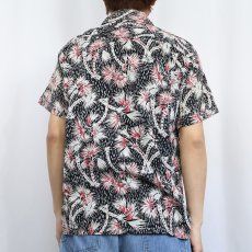 画像3: 50's PENNEY'S TOPFLIGHT オールオーバーパターン シアサッカー アロハシャツ M (3)