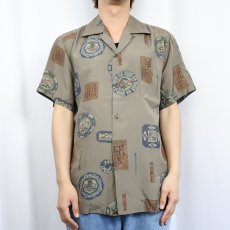 画像2: 60's Andrade 和柄 シルクアロハシャツ (2)