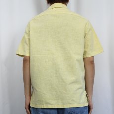 画像3: 70〜80's IOLANI イタリアンカラー ジップアップ コットンアロハシャツ M (3)