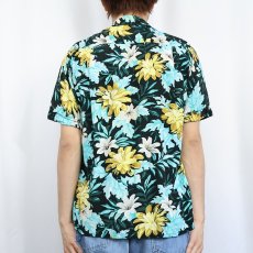 画像3: 60's PENNEY'S JAPAN製 花柄 オールオーバーパターン レーヨンアロハシャツ M (3)