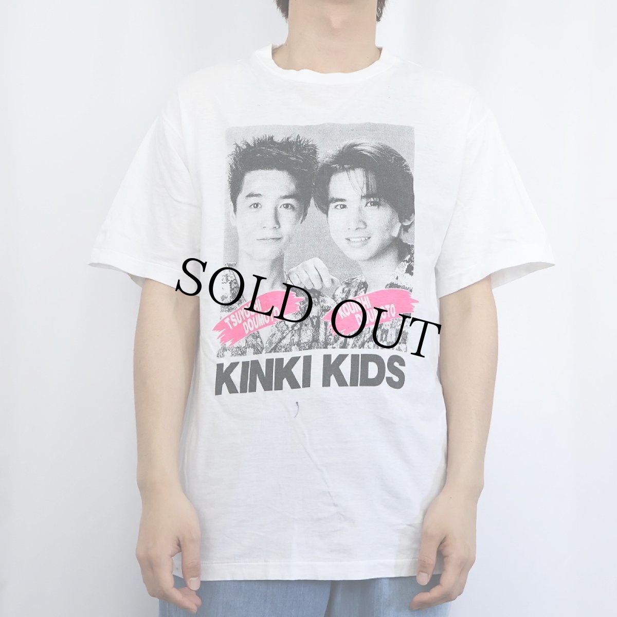 画像2: KINKI KIDS アイドルグループ プリントTシャツ L (2)
