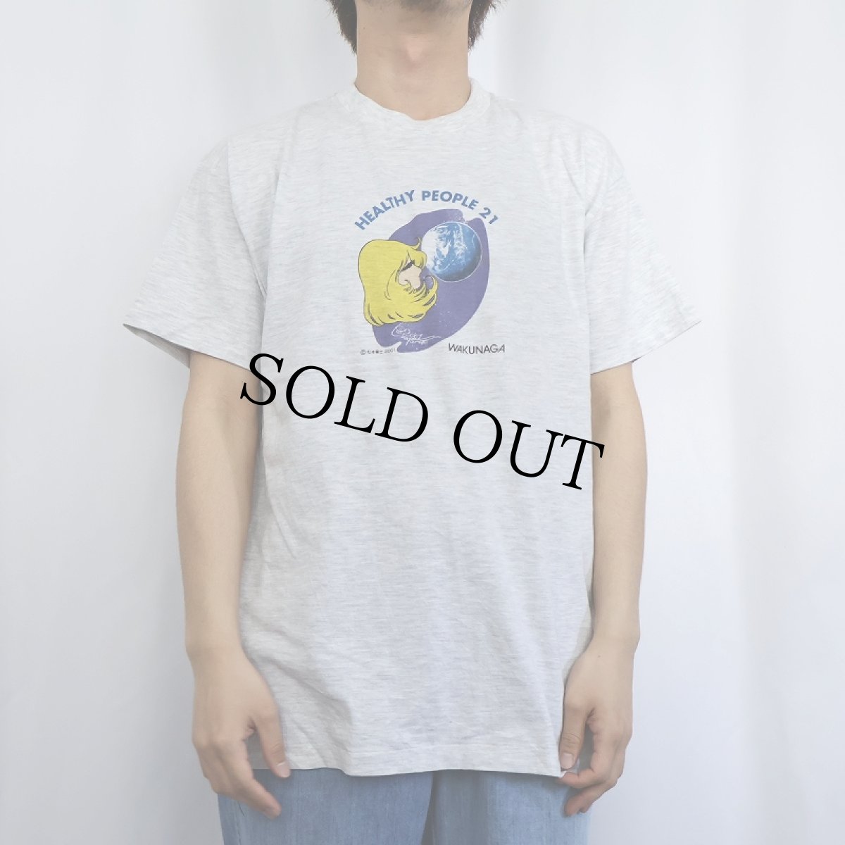 画像2: 2000's 松本零士 銀河鉄道999 "メーテル" アニメプリントTシャツ FREE (2)