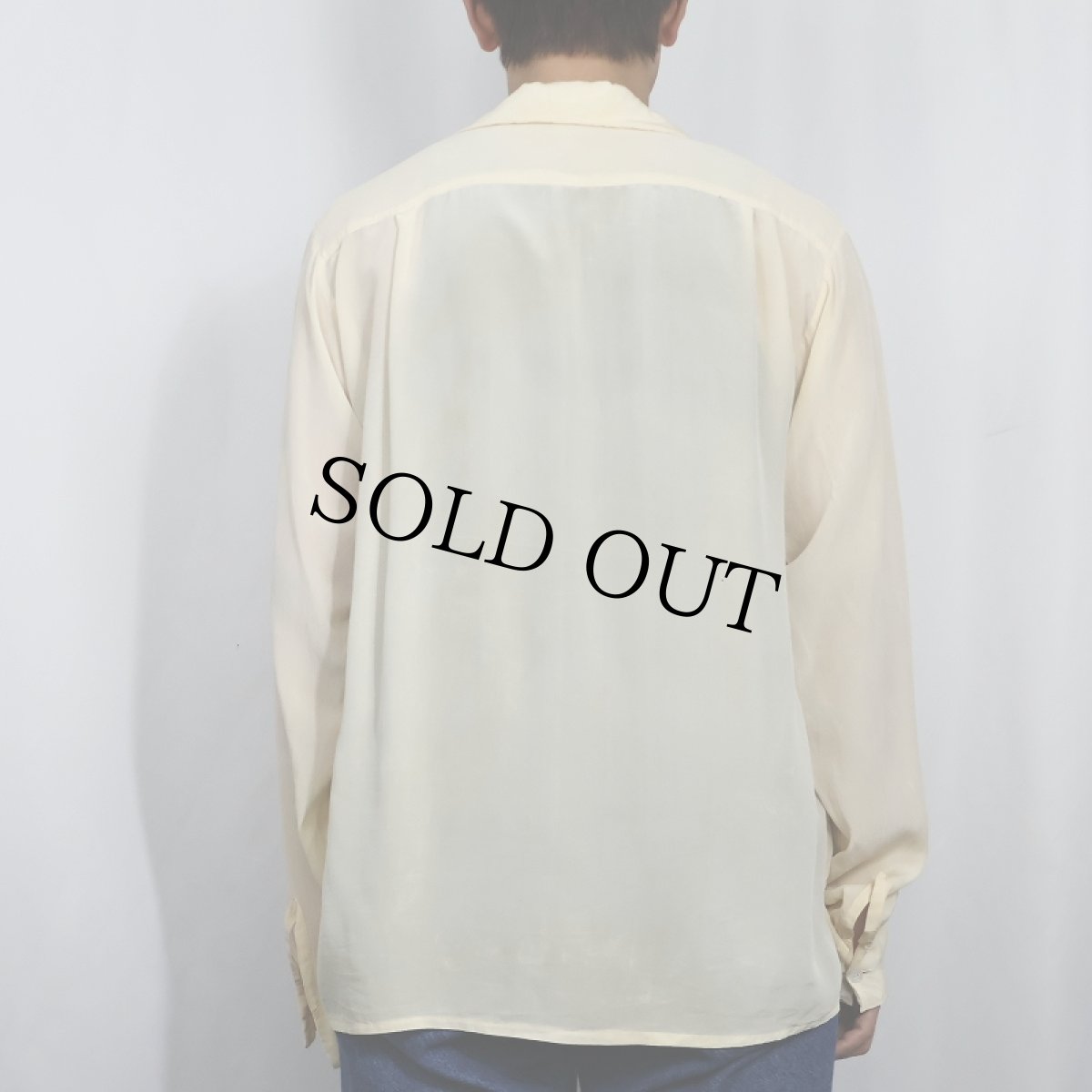 画像3: 40's レーヨン オープンカラーシャツ (3)