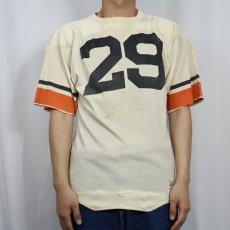 画像2: 50's CHAMPION KNITWEAR CO "29" ナンバリング フットボールTシャツ 40 (2)