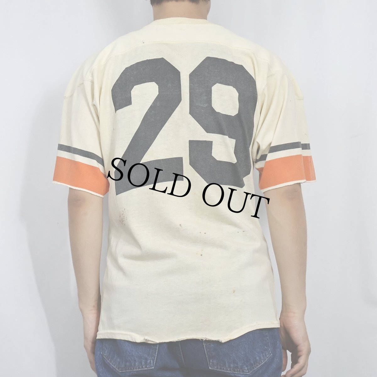 画像3: 50's CHAMPION KNITWEAR CO "29" ナンバリング フットボールTシャツ 40 (3)