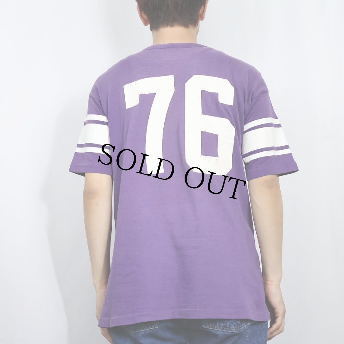 画像3: 70〜80's Champion バータグ USA製 "ST.THOMAS COLLEGE" ナンバリング フットボールTシャツ XL (3)