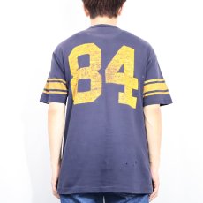 画像3: 80's Champion USA製 トリコタグ "NOTRE DAME" ナンバリング フットボールTシャツ NAVY XL (3)