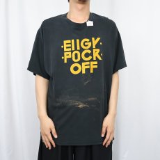 画像3: "FUCK OFF" ギミックプリントTシャツ BLACK XL (3)