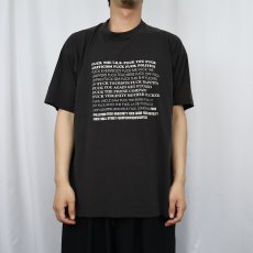 画像2: 90's USA製 "Fワード" プリントTシャツ BLACK XL  (2)