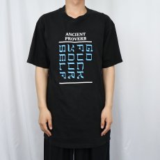 画像2: Accient Proverb "GO FUCK YOUR SELF" ギミックプリントTシャツ BLACK L (2)
